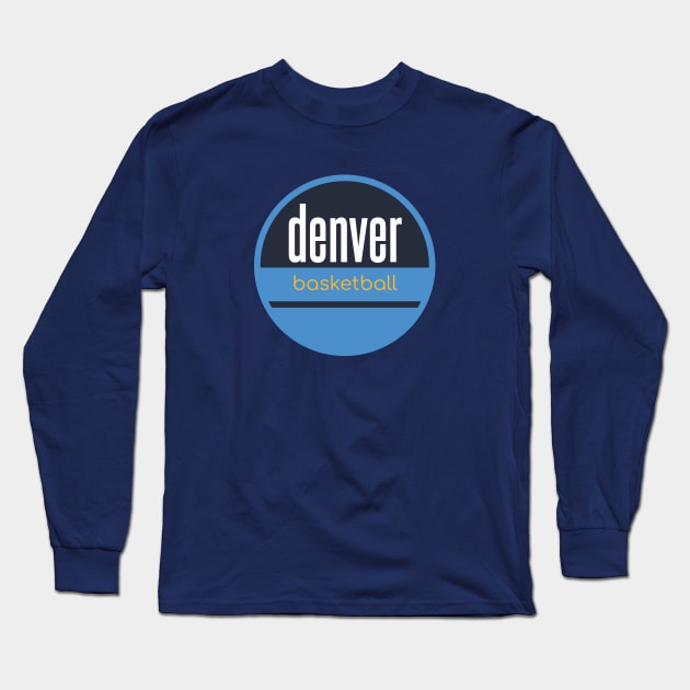 denver nuggets basketball Long Sleeve T-Shirt by BVHstudio